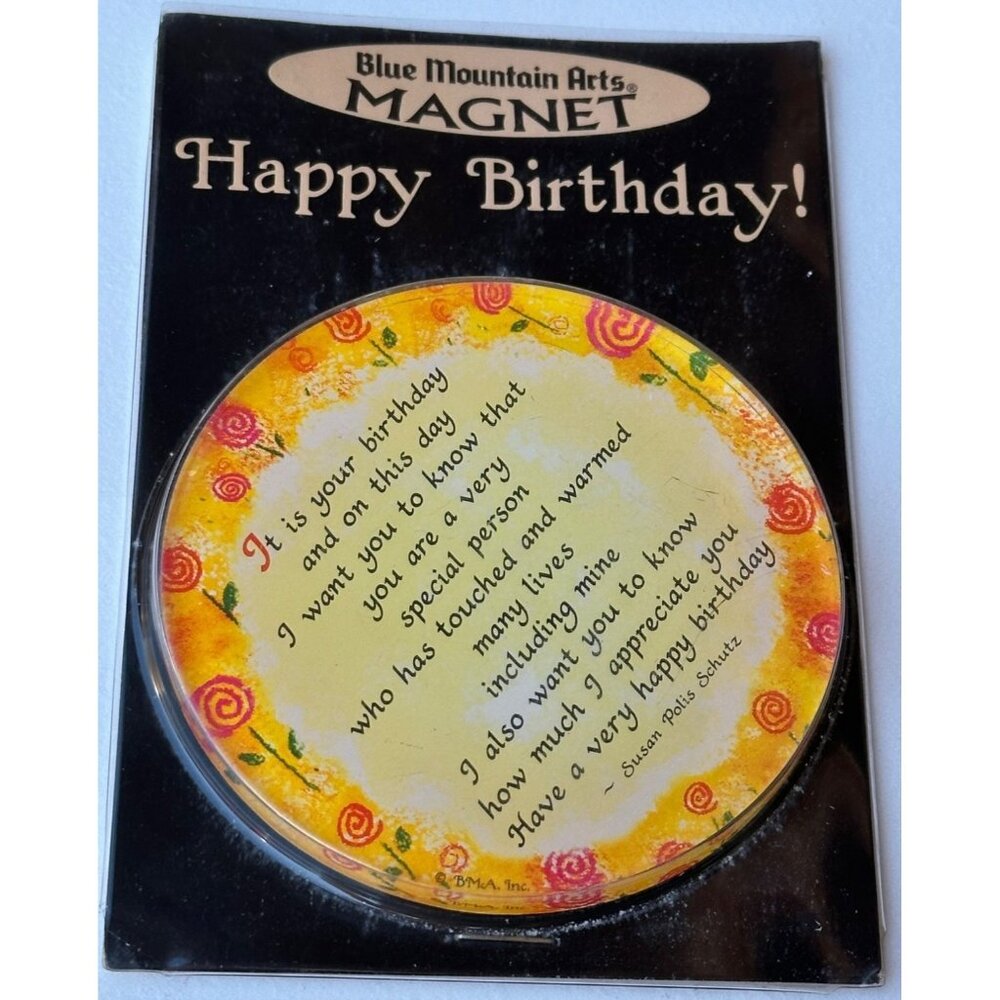 Blue Mountain Arts Happy Birthday Round Magnet 3.25" Tall